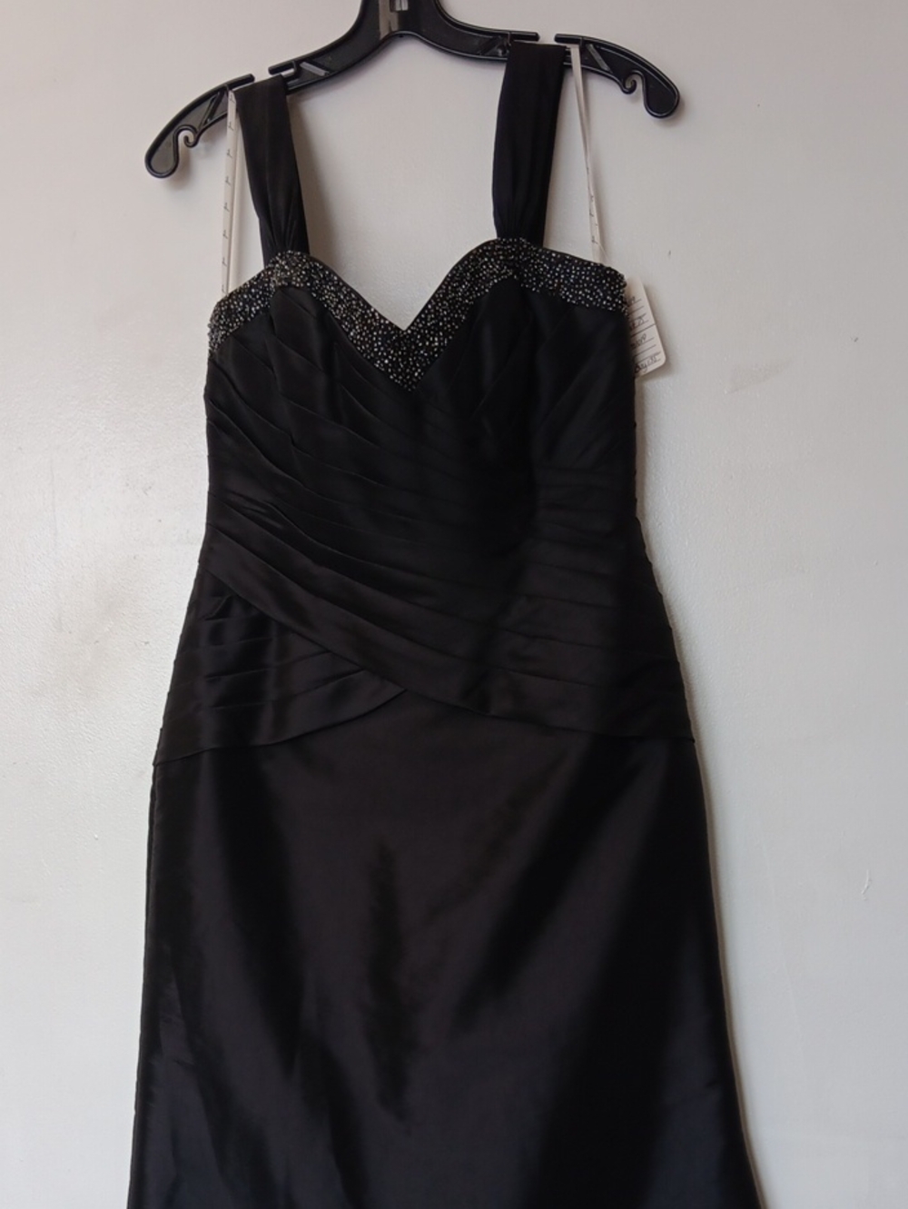 Vintage Jade Black Beaded Bust Maxi Dress